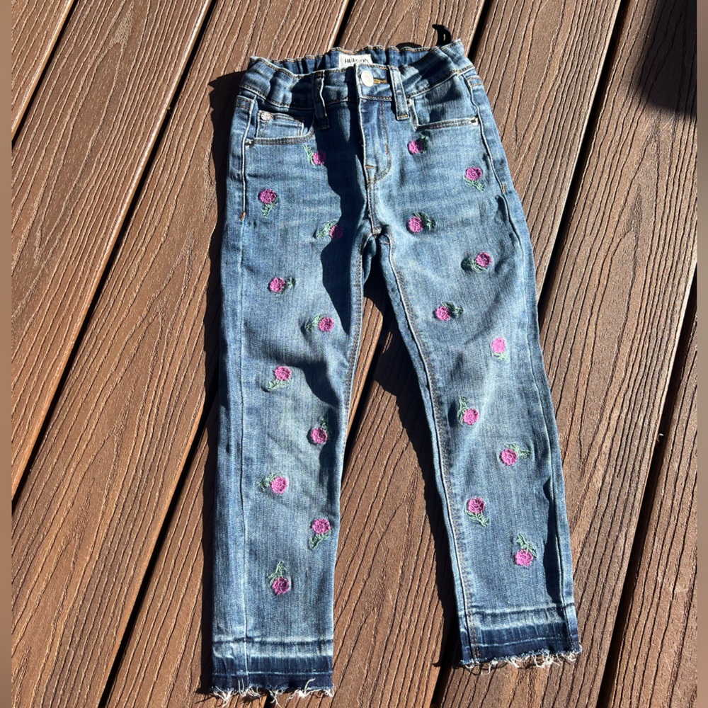 Hudson Maya rose embroidered skinny jeans - size 5